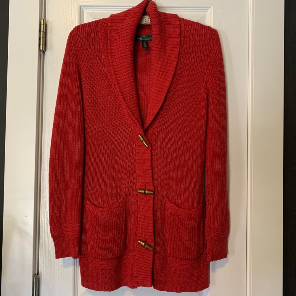 Lauren Ralph Lauren red cardigan S